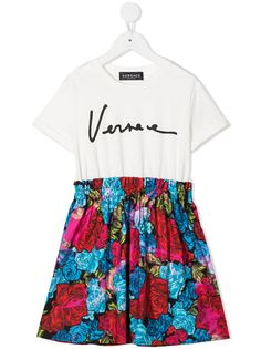 Young Versace платье с цветочным принтом