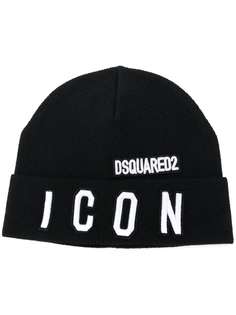Dsquared2 Kids шапка бини с нашивкой Icon