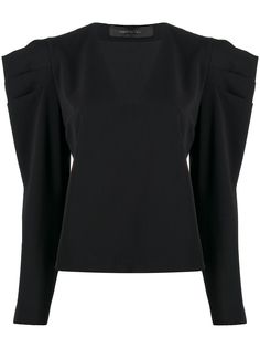 Federica Tosi блузка со складками и длинными рукавами