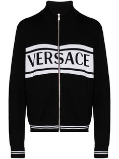 Versace кардиган вязки интарсия с декором Medusa