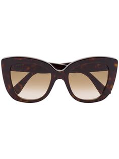 Gucci Eyewear солнцезащитные очки Havana в оправе кошачий глаз