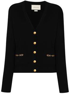 Gucci кашемировый кардиган с пряжкой Horsebit