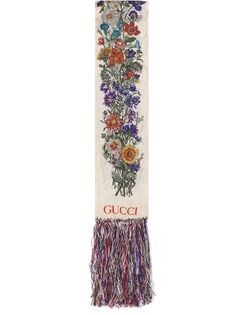 Gucci шарф с цветочным принтом