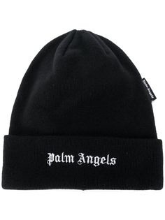 Palm Angels шапка бини с вышитым логотипом