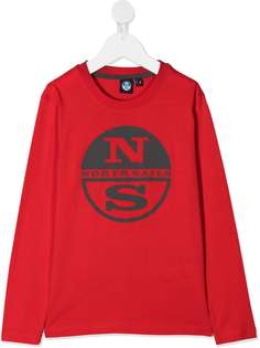 North Sails Kids футболка с графичным принтом