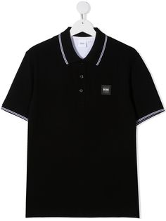 BOSS Kidswear рубашка поло с нашивкой-логотипом