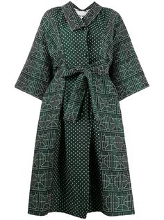 HENRIK VIBSKOV платье-кимоно с контрастной вставкой