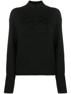 Karl Lagerfeld джемпер с вышитым логотипом