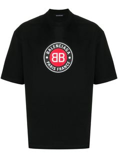 Balenciaga футболка с логотипом BB