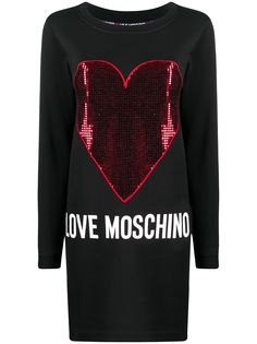 Love Moschino платье-свитер с принтом