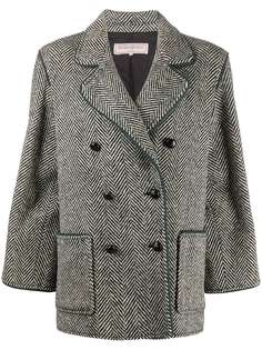 Yves Saint Laurent Pre-Owned двубортный жакет 2000-х годов с узором шеврон