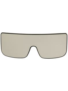 Rick Owens зеркальные солнцезащитные очки оверсайз