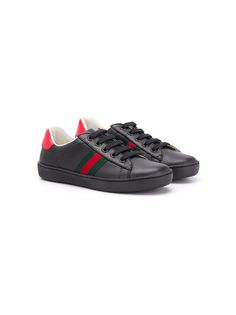 Gucci Kids кеды с отделкой Web