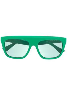 Bottega Veneta Eyewear солнцезащитные очки в массивной оправе