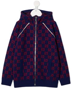 Gucci Kids худи с вышитым узором GG