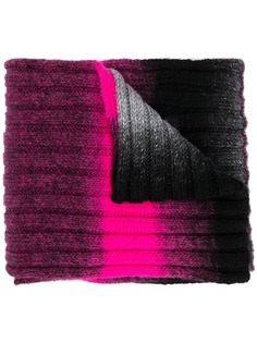 MSGM шарф с нашивкой-логотипом и эффектом градиента