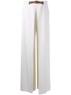 Ralph Lauren Collection palazzo trousers with leather belt detailing