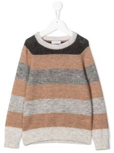 Brunello Cucinelli Kids полосатый джемпер с круглым вырезом