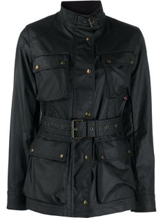 Belstaff однобортное пальто с поясом