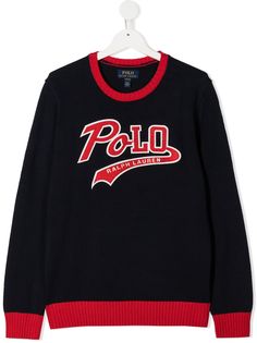 Ralph Lauren Kids джемпер с круглым вырезом и нашивкой-логотипом