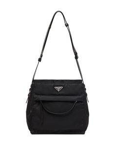 Prada сумка-хобо с логотипом