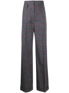 Alberta Ferretti high-waisted check trousers