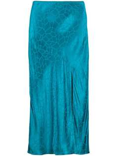 Andamane bias-cut midi skirt