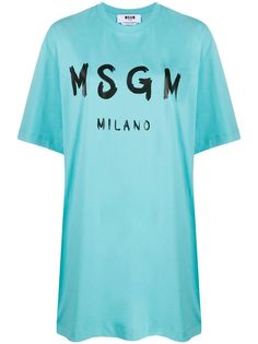 MSGM платье-футболка оверсайз с логотипом