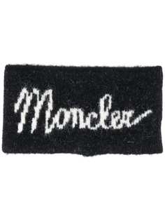 Moncler вязаная повязка на голову с логотипом