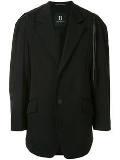 Yohji Yamamoto пиджак с приспущенными плечами и молнией