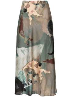 Beaufille юбка А-силуэта с абстрактным принтом