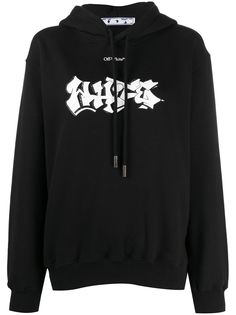 Off-White худи с принтом граффити и кулиской