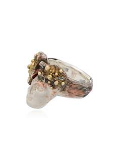 JOY BC кольцо Frattura из желтого золота и серебра