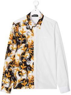 Young Versace рубашка с контрастным принтом