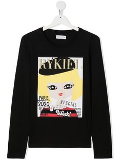 SONIA RYKIEL ENFANT футболка с длинными рукавами и принтом