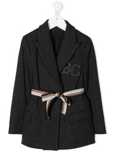 Brunello Cucinelli Kids блейзер с поясом