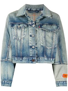 Heron Preston джинсовая куртка свободного кроя из коллаборации с Levis