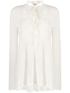 Ermanno Scervino рубашка тонкой вязки с оборками