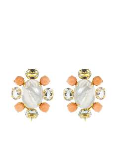 Bounkit Jewelry серьги-клипсы с перламутром