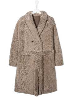 Brunello Cucinelli Kids шуба из овчины