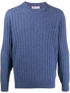 Brunello Cucinelli джемпер в рубчик
