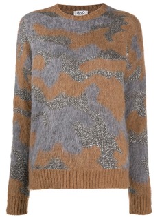 LIU JO джемпер с длинными рукавами и камуфляжным принтом