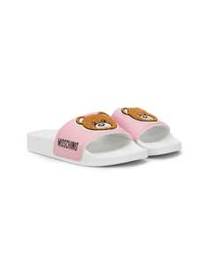 Moschino Kids шлепанцы Teddy Bear с логотипом