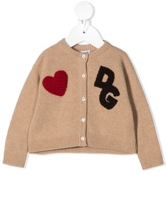 Dolce & Gabbana Kids вязаный кардиган с логотипом