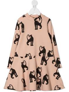 Mini Rodini платье в рубчик с принтом