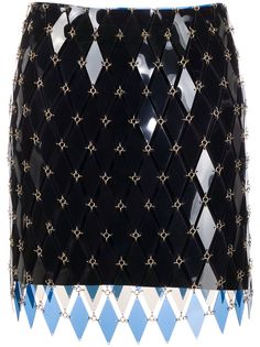 Paco Rabanne юбка мини с геометричными вставками