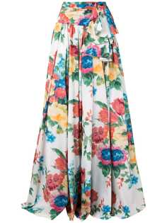 Carolina Herrera длинная юбка с цветочным принтом