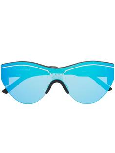 Balenciaga Eyewear массивные солнцезащитные очки с зеркальными линзами