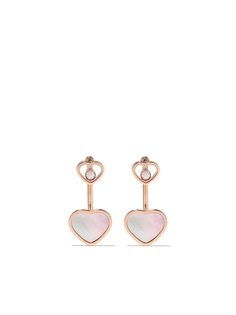 Chopard серьги Happy Hearts из розового золота с бриллиантами