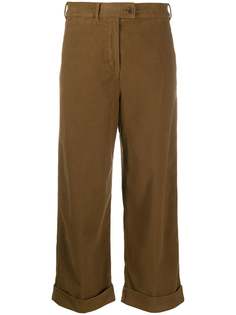 Aspesi укороченные брюки широкого кроя